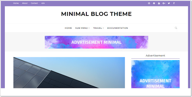 Minimal blogger template