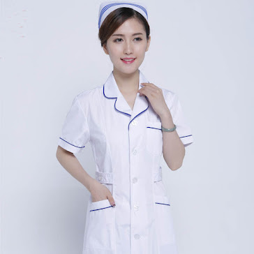 Quần Áo Lao Động Áo Blouse Điều Dưỡng Cộc Tay - QBVI0001