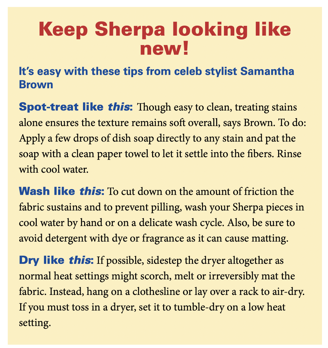 How to take Care of Sherpa