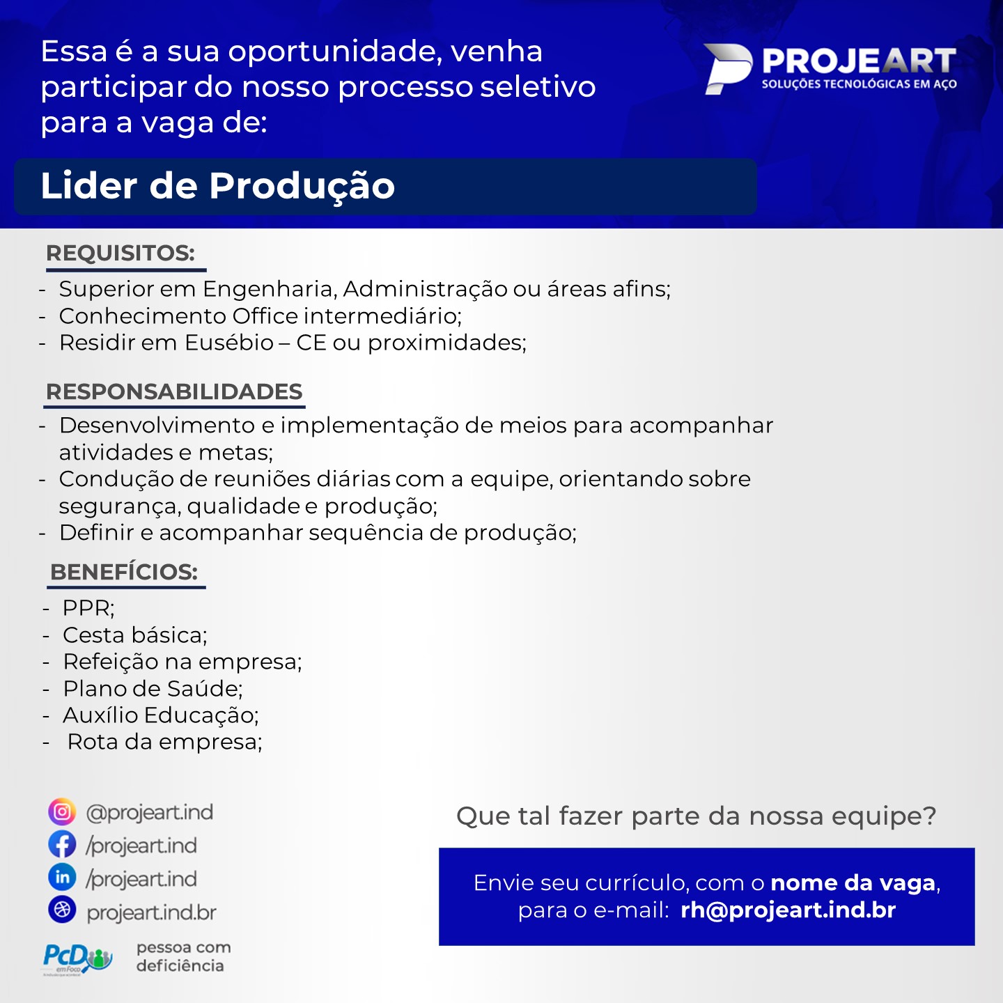 LÍDER DE PRODUÇÃO