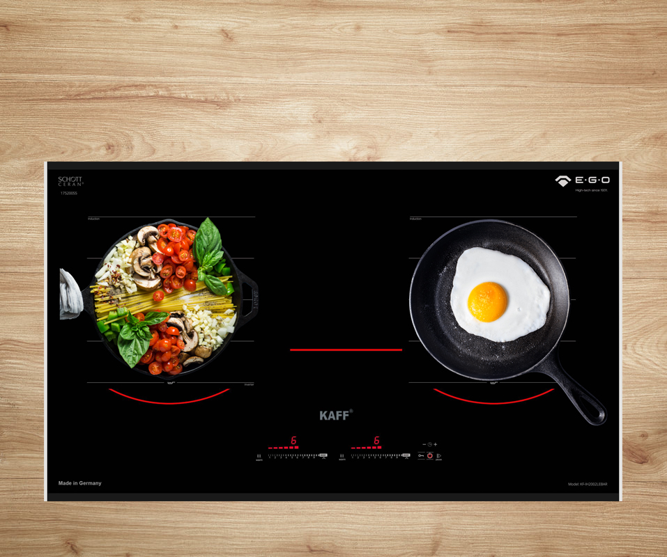 Bếp từ Kaff KF-IH2002LEBAR thiết kế bảng điều khiển dạng trượt Slider Control độc lập cho từng vùng nấu cùng các tiện ích được tích hợp sẵn. Siêu nhạy, dễ dàng sử dụng và phù hợp với nhiều lứa tuổi