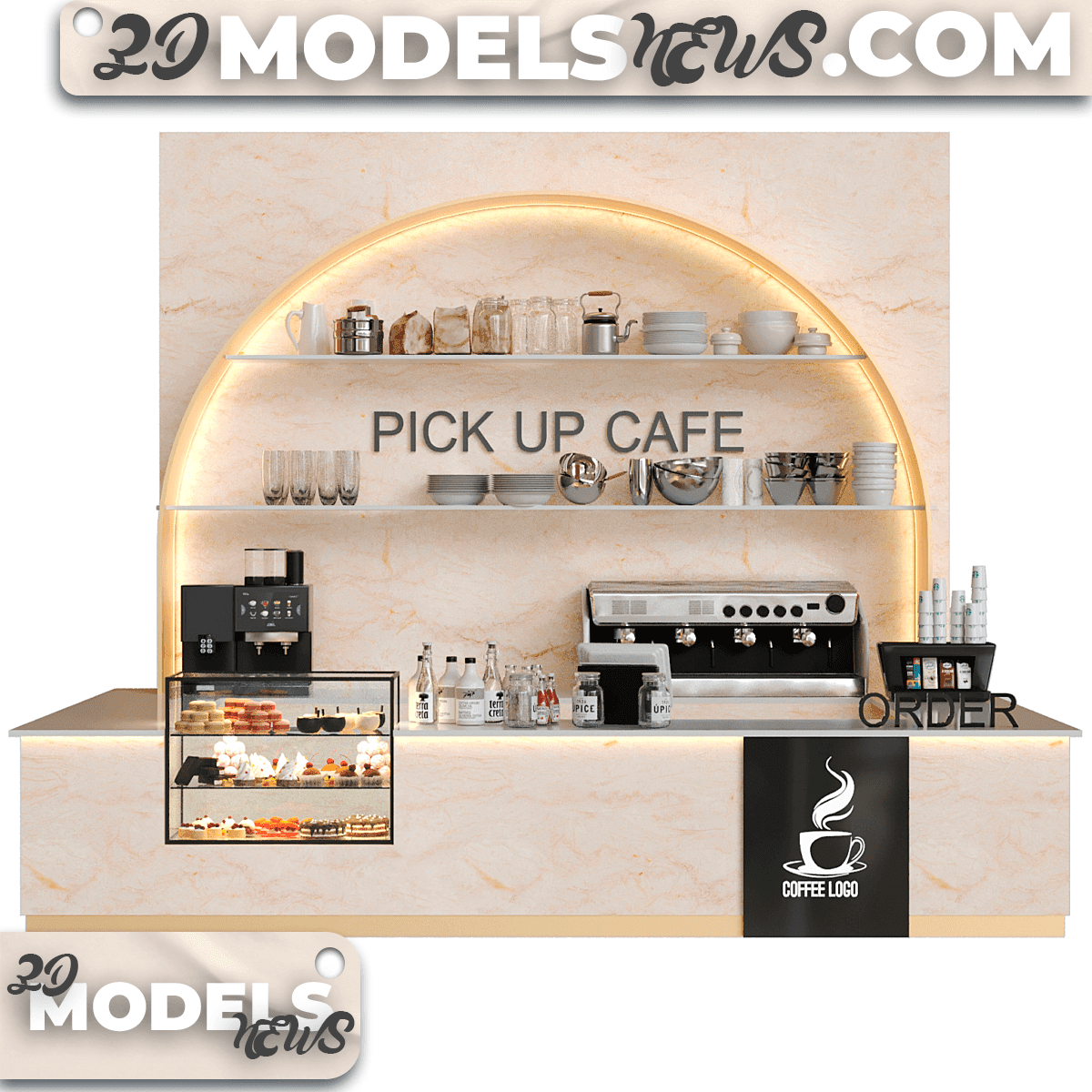 Coffee point with marble resturant model 1