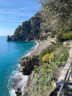 View of Fornillo Beach, Positano.