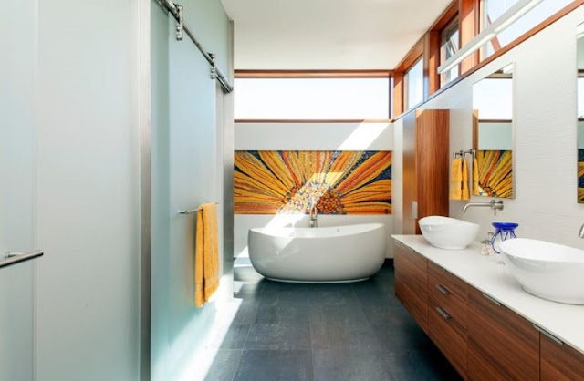bold brights color for bathroom