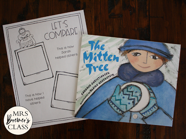The Mitten Tree book activities literacy unit with Common Core aligned companion activities and craftivity for winter in Kindergarten and First Grade