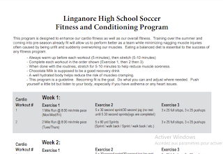 Linganore High School Soccer Fitness and Conditioning Program PDF