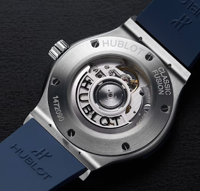 replica Hublot Classic Fusion Automatic 42mm Blue Dial Titanium Case Rubber Strap Men's Watch 542.NX.7170.RX