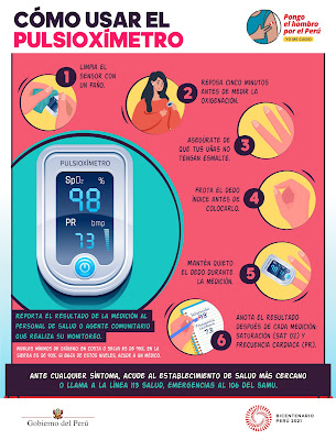 Infografia como usar pulsioximetro minsa gobierno peru