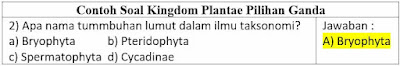 30 Contoh Soal Kingdom Plantae Pilihan Ganda dan Jawabannya