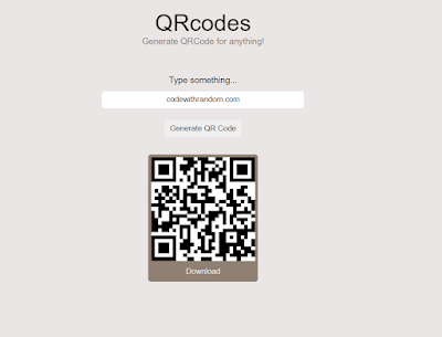 QR Code Generator using Vanilla JavaScript