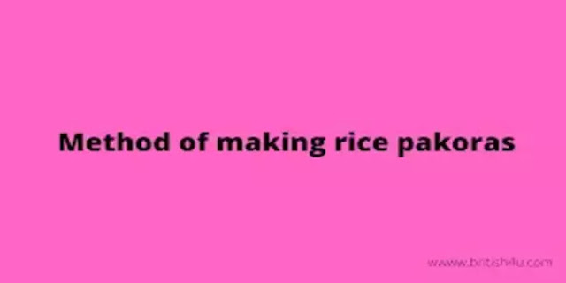 Rice pakoras