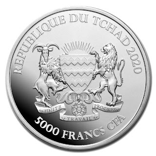 2020 Republic of Chad 1 oz Silver Mandala hippoo