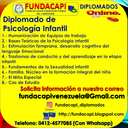 DIPLOMADO DE PSICOLOGÍA INFANTIL