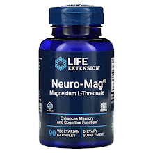 Life Extension, Neuro-Mag, L-треонат магния, 90 вегетарианских капсул
