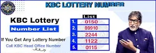 KBC Lottery Numbers List