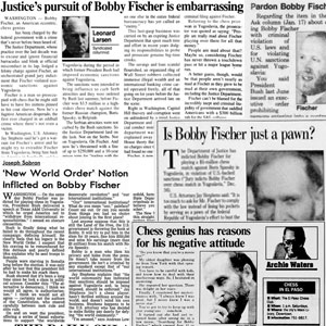 Unethical Persecution of Bobby Fischer following 1992 Match in Yugoslavia