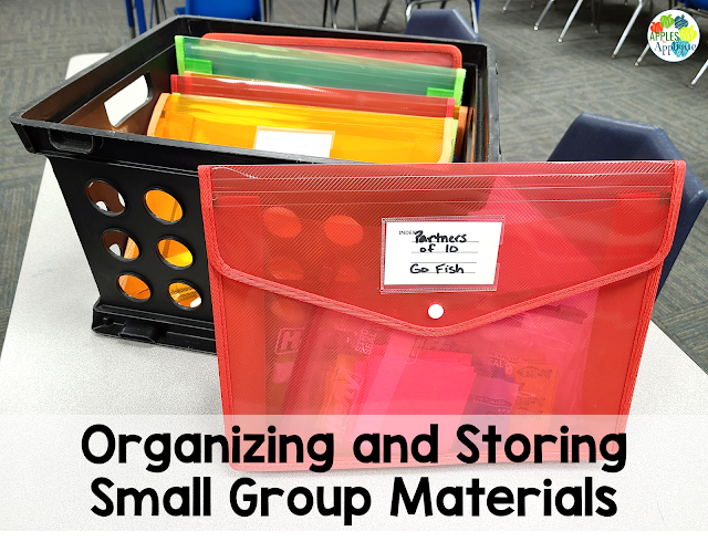 Organizing and Storing Small Group Materials | Apples to Applique