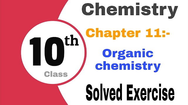 Class 10  Chemistry Chapter 11-organic chemistry Solved Exercise notes 