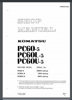 Komatsu shop manual pc60-5, pc60L-5, pc60U-5