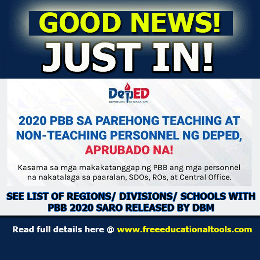 DepEd PBB 2020 Approved | DBM SARO Released!