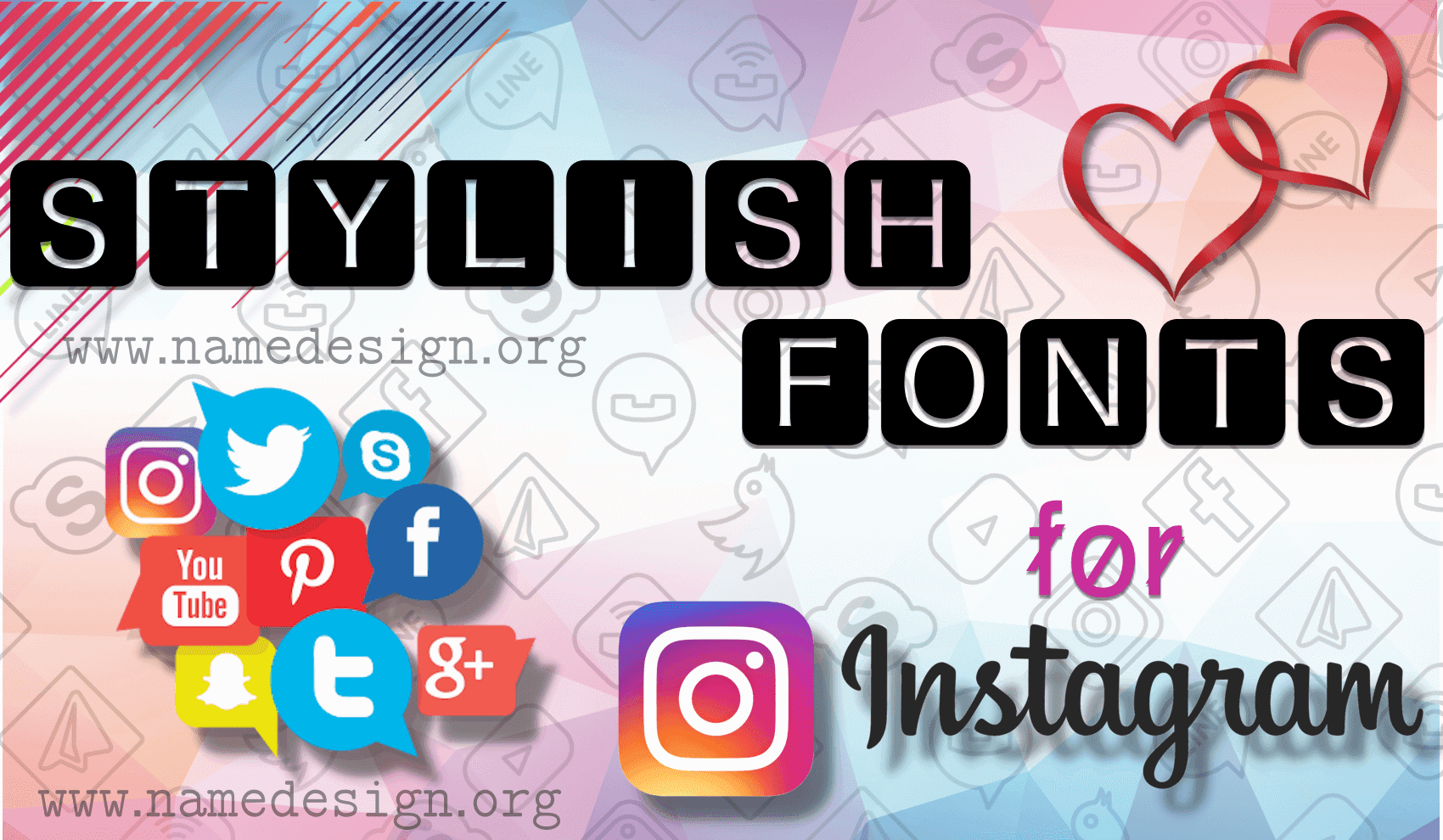 Stylish Fonts for Instagram Post - Name Design