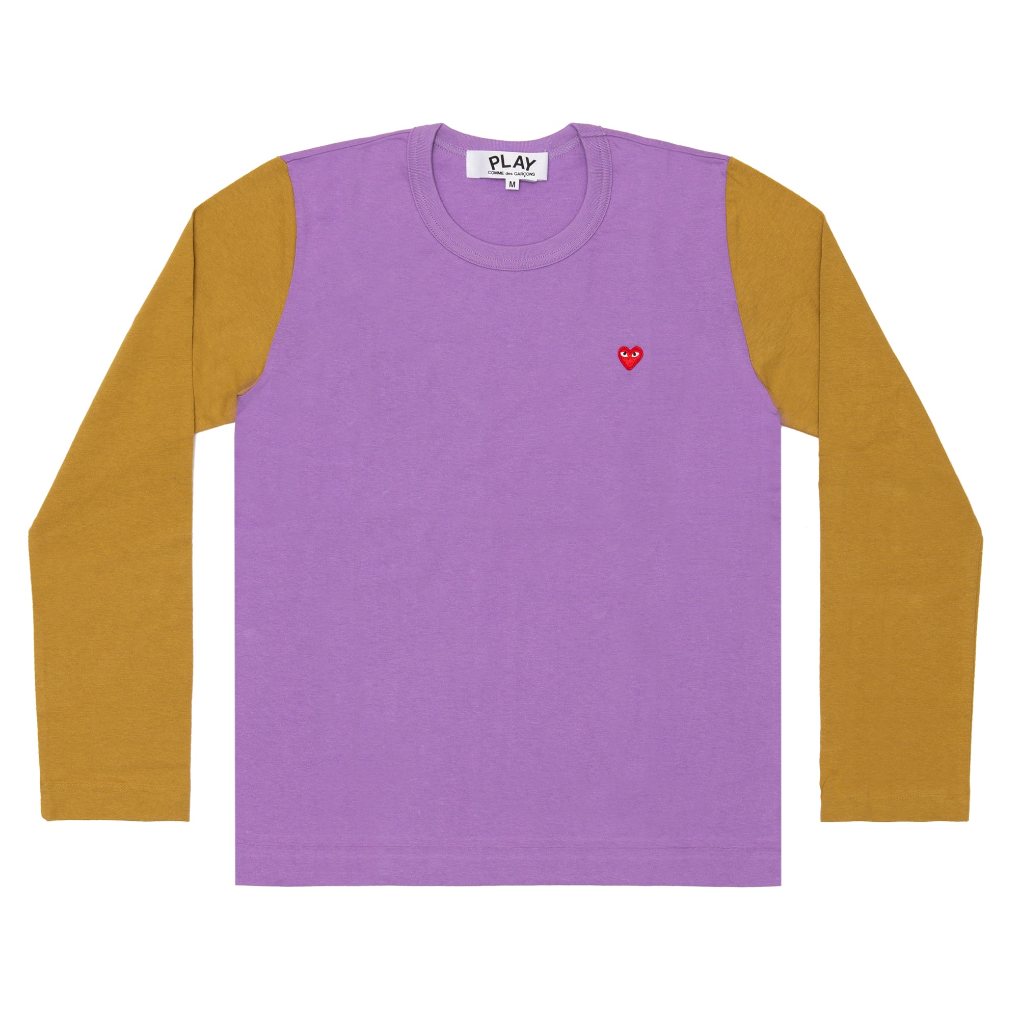 PLAY COMME des GARÇONS Small Red Heart Coloured L/S T-Shirt (Purple X Olive) Ladies: ¥7,920 Men's: ¥8,360