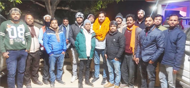 Jaunpur : ​मंडल अध्यक्ष बैजारामपुर का हुआ भव्य स्वागत