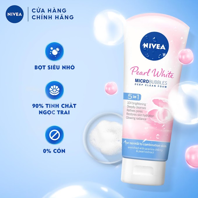Mall Shop [ nivea.officialstore ] Sữa rửa mặt NIVEA Pearl White giúp trắng da ngọc trai (50g) - 86704