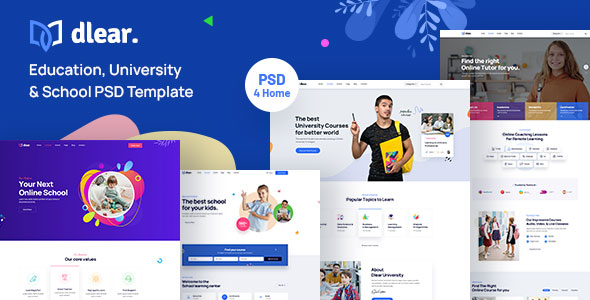 Best Education, University & School PSD Template