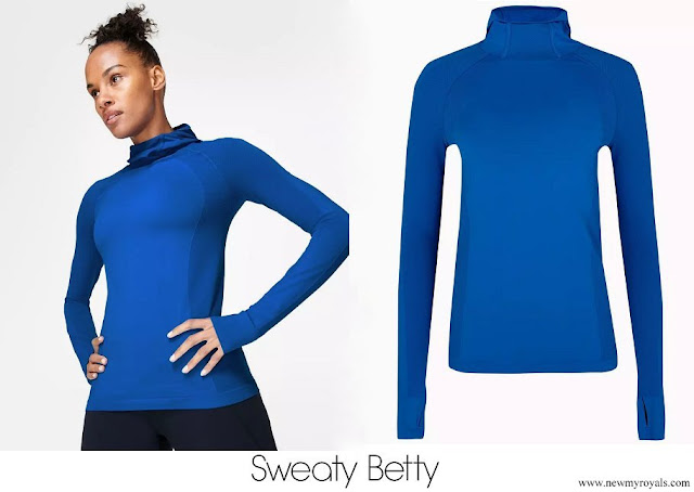 Kate Middleton wore Sweaty Betty Athlete Hooded Long Sleeve Top