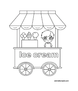 ice cream coloring sheets