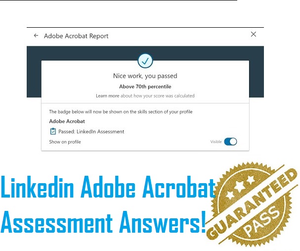 Linkedin Adobe Acrobat Assessment Answers