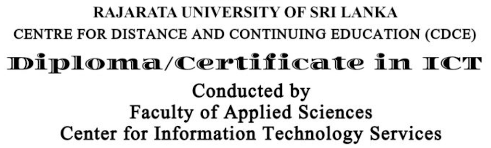 Rajarata University - ICT Courses