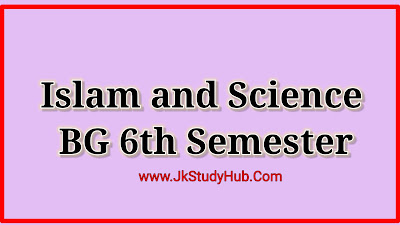 Islam & Science Mcqs/Objectives BG 6th Semester
