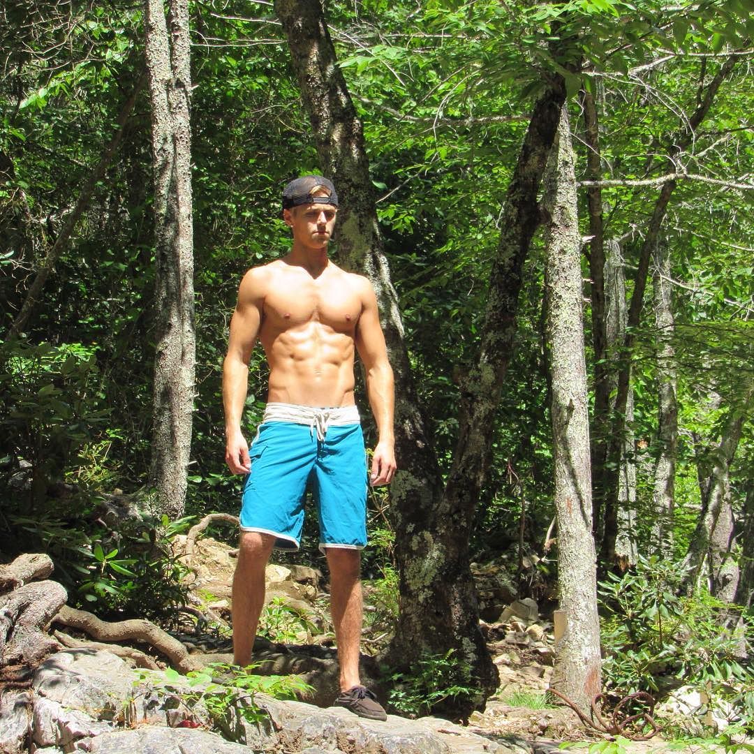 hot-shirtless-summer-guy-walking-woods-boy-fit-body