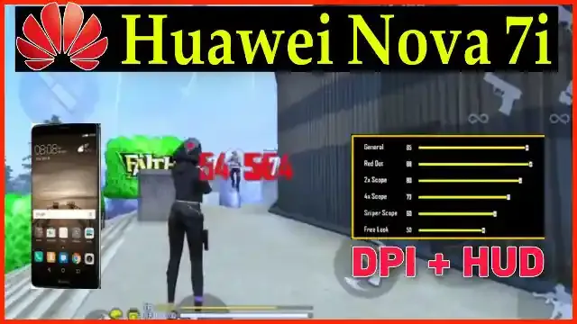 Free Fire Best dpi for Huawei Nova 7i + Sensitivity and hud for headshot, auto headshot settings for ff