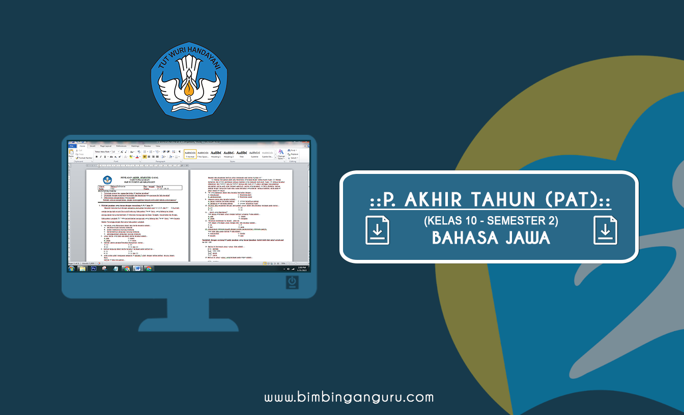 Soal PAT Bahasa Jawa Kelas X K13 Tahun 2022/2023, Terbaru