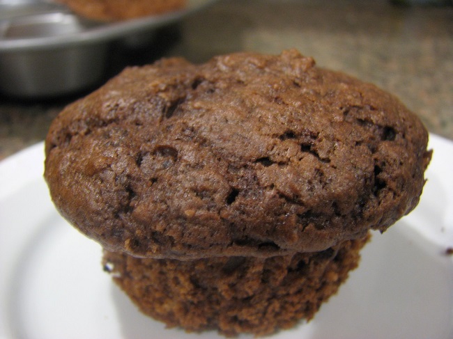 Chocolate-Chocolate Chunk Muffins Recipe