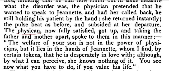 The physican, now fully satisfied, got up, and taking the father and mother apart, spoke to them in this manner: