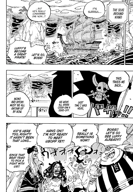 Review Manga One Piece 1054 Red Hair Pirates Menuju Wano Kuni