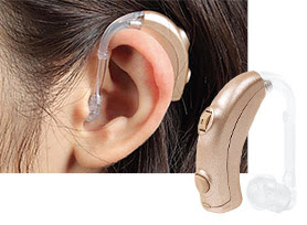 耳かけ型補聴器の写真