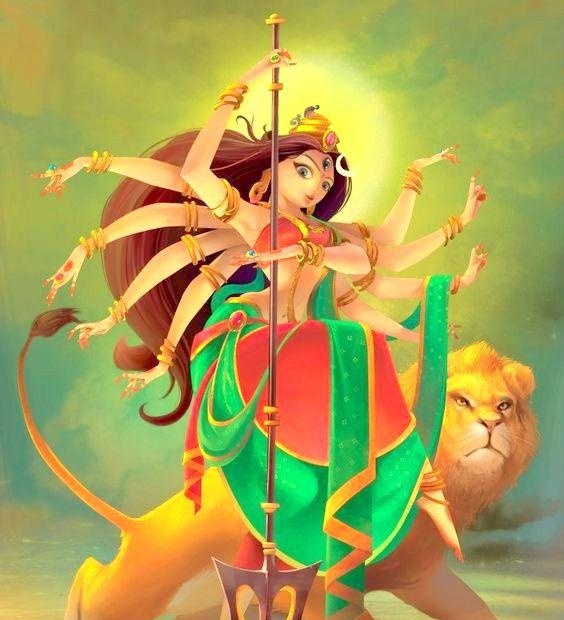 Durga Maa Cartoon Dp images