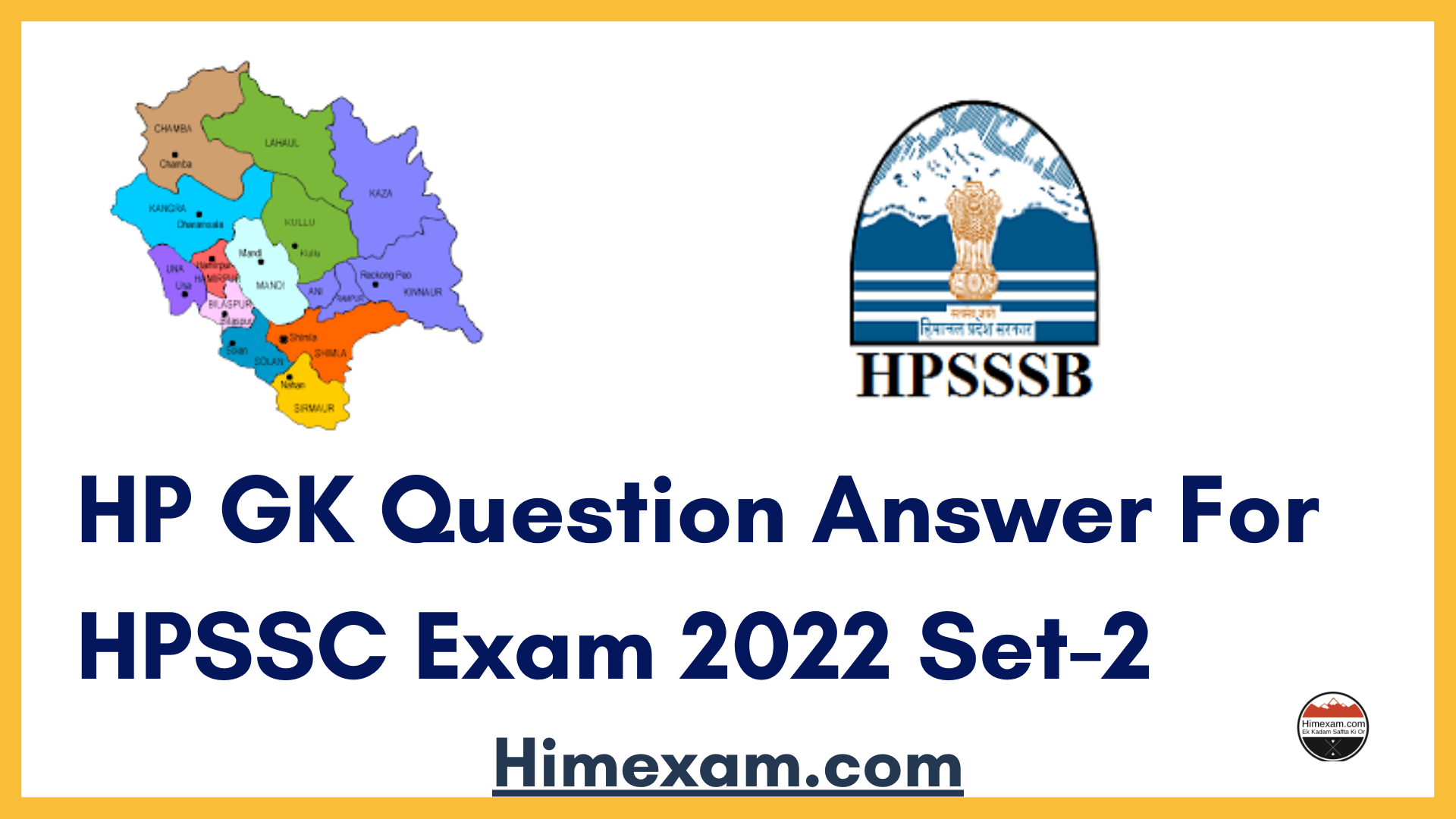 HP GK Question Answer For HPSSC Exam 2022 Set-2
