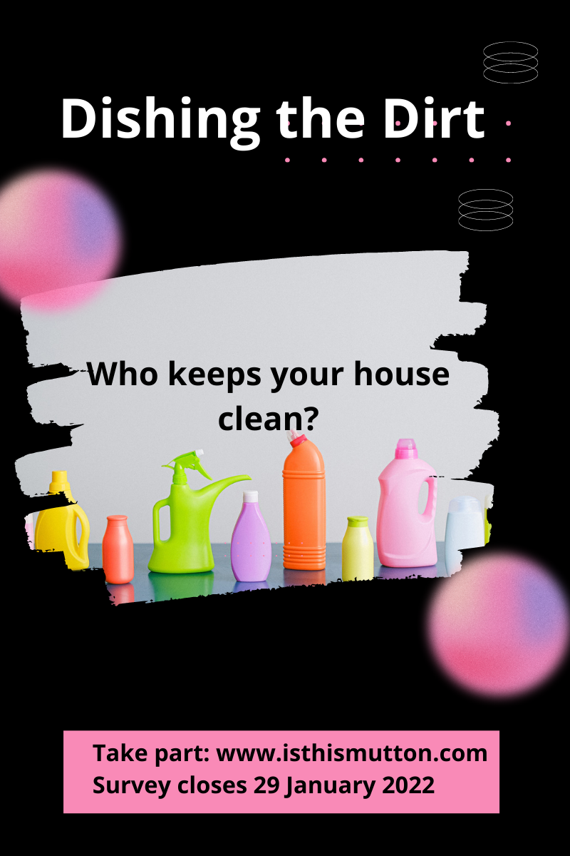 Who does the cleaning and cooking in your home? Which are the worst chores?  How have attitudes to housework changed over the generations? Take the Is This Mutton survey now