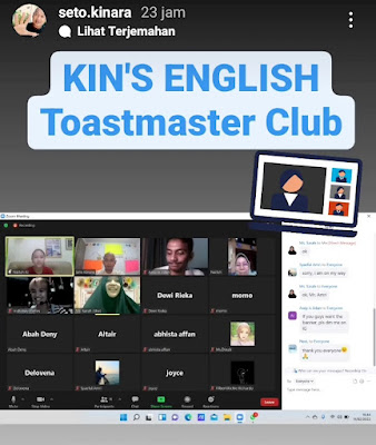 Jadi Pembicara di Kin's English Toastmaster Club