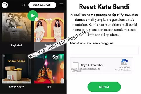 cara ganti password spotify yang lupa di hp