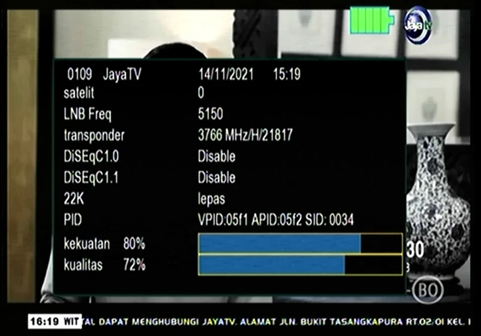 Frekuensi Siaran Digital JAYA TV PAPUA di Satelit Telkom 4 C-Band 2021