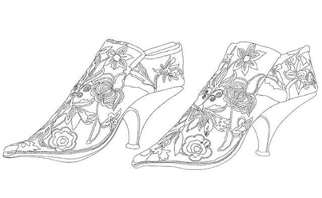 Free coloring pages: Women's shoes