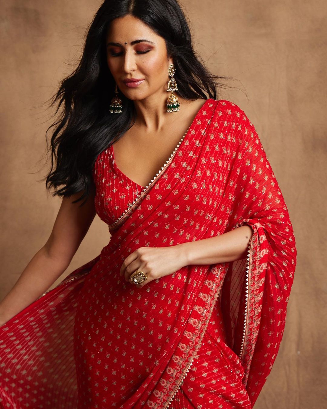 Katrina Kaif's sultry saree game with strappy blouses is a must-see for ethnic fashionistas, and we're completely smitten.
