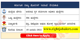 206 Officer Jobs in Karnataka Police Department